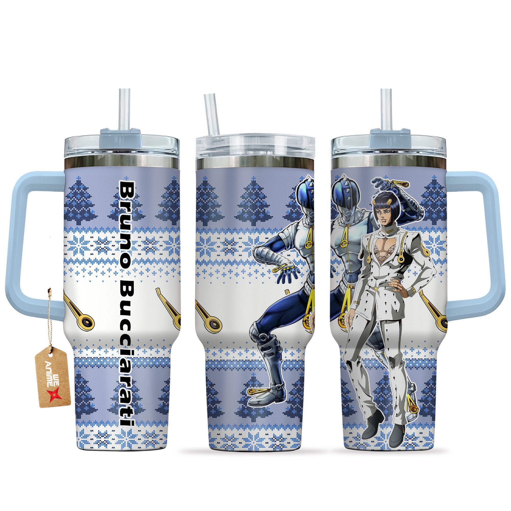 Bruno Bucciarati JoJoâ€™s Bizarre Anime Custom Stanley Cup 40 oz 30 oz Tumbler With HandleTVC2301165