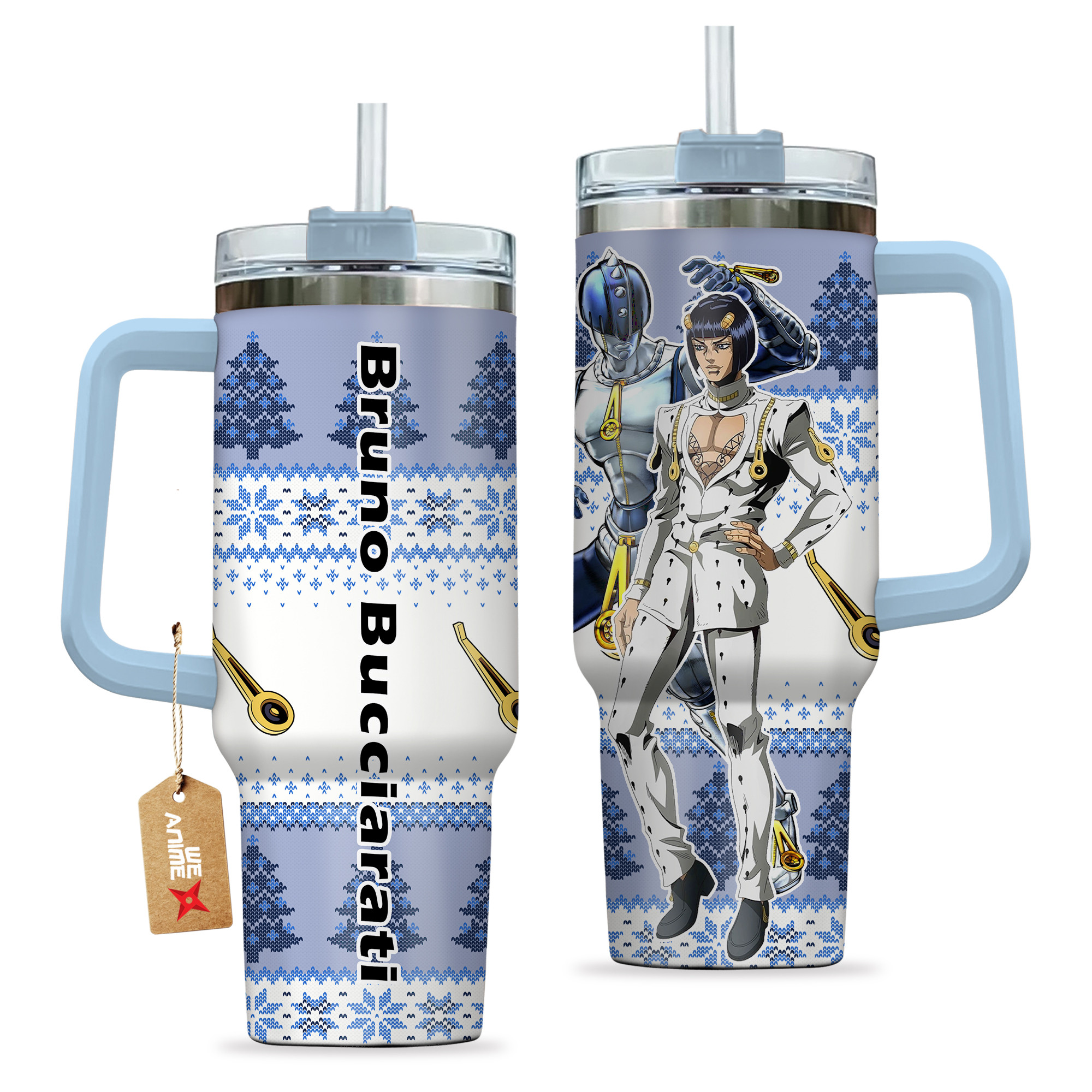 Bruno Bucciarati JoJo’s Bizarre Anime Custom Stanley Cup 40 oz 30 oz Tumbler With HandleTVC2301165 - Image 2