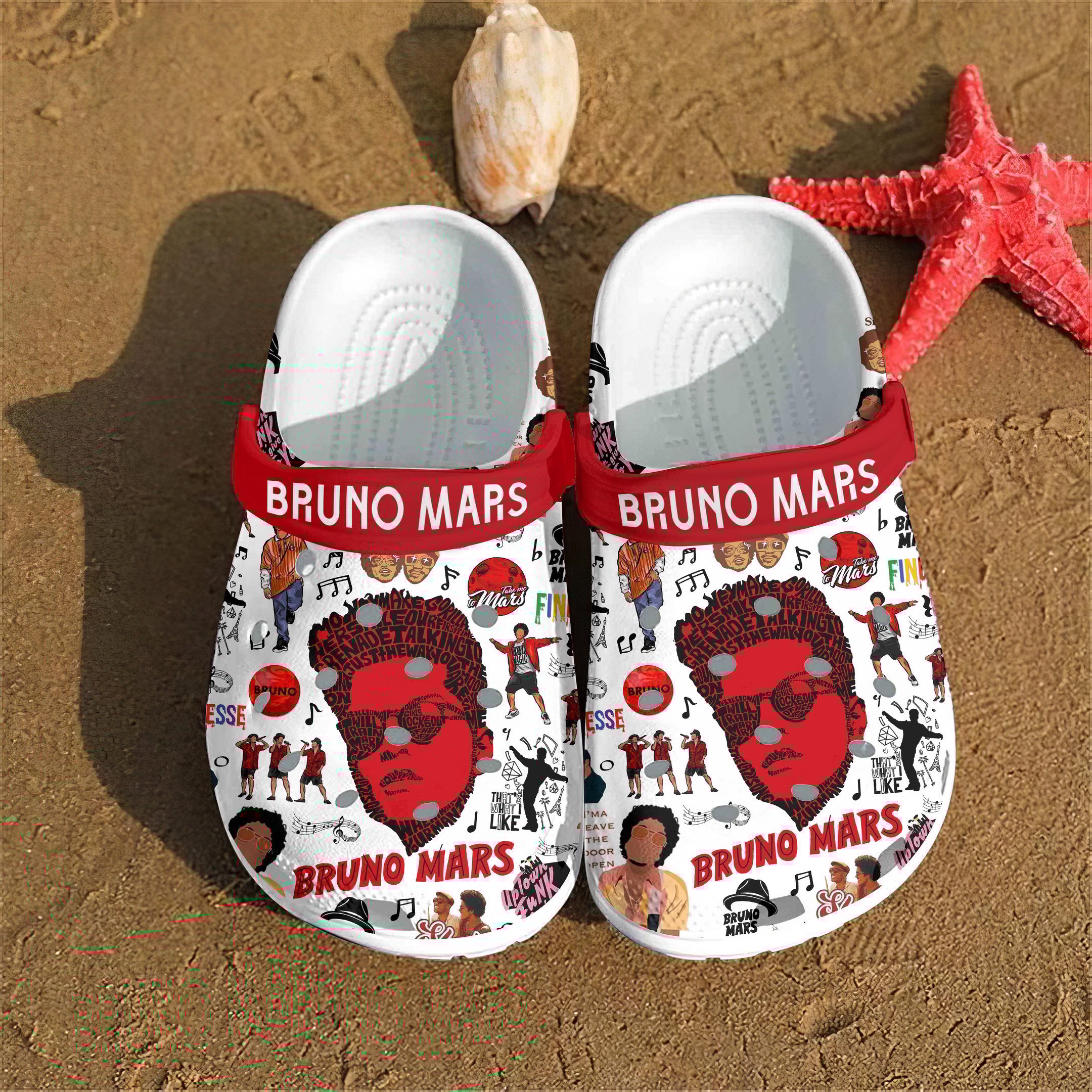 Bruno Mars Music Crocs Crocband Clogs Shoes Comfortable For Men Women and Kids