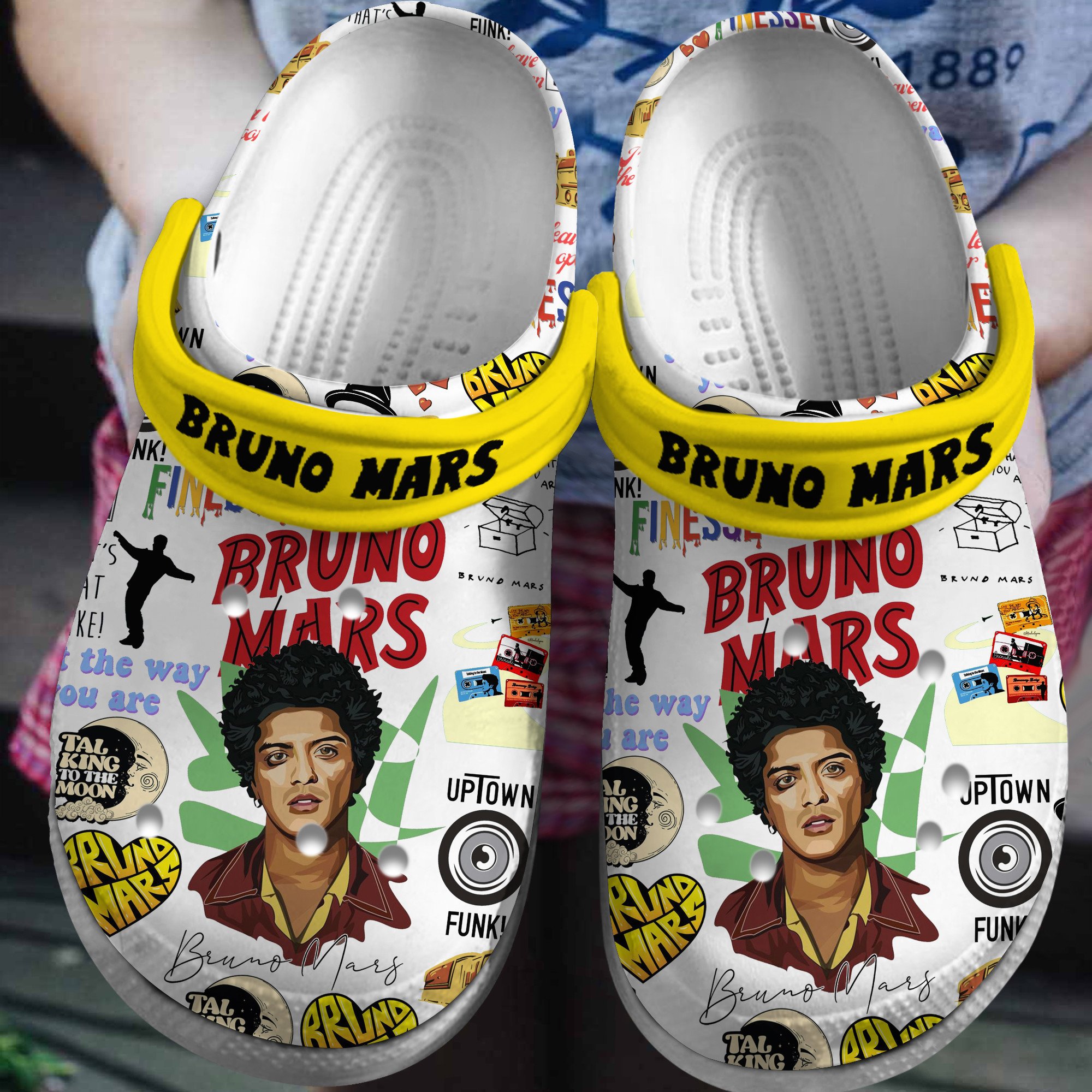 Bruno Mars Music Crocs Crocband Clogs Shoes Comfortable For Men Women and Kids