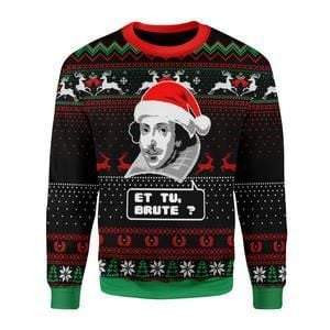 Brute Ugly Christmas Sweater Adult 3D Funny Matching for family