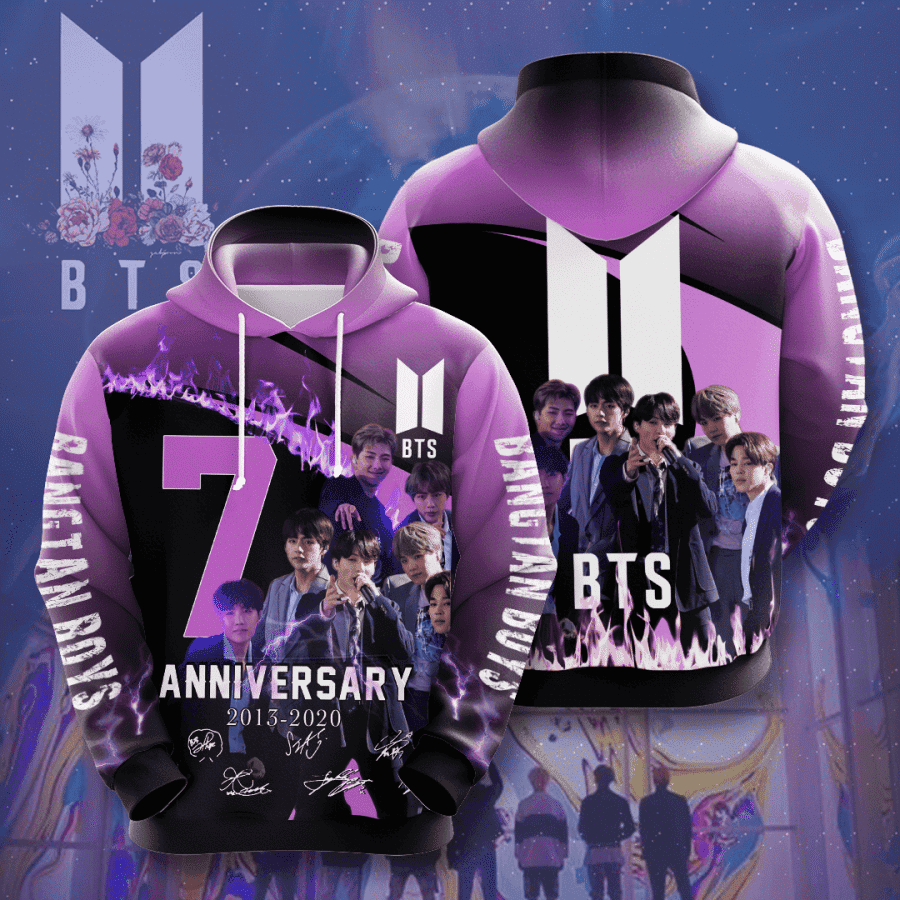 BTS 3D All Over Print Hoodie, Zip Hoodie
