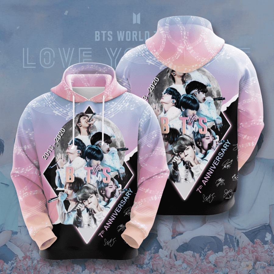 BTS 3D All Over Print Hoodie, Zip Hoodie