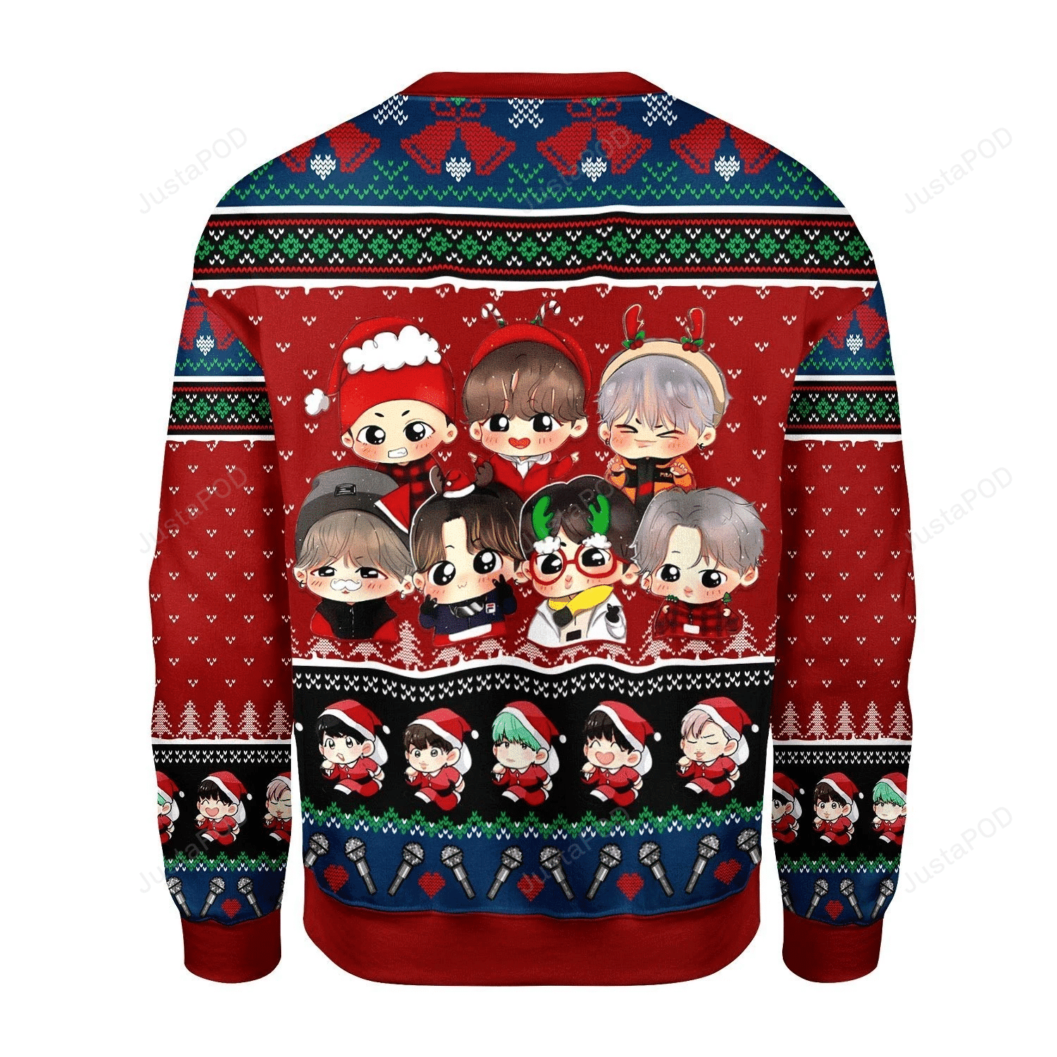 Bts Band Ugly Christmas Sweater Adult 3D Funny Matching for family