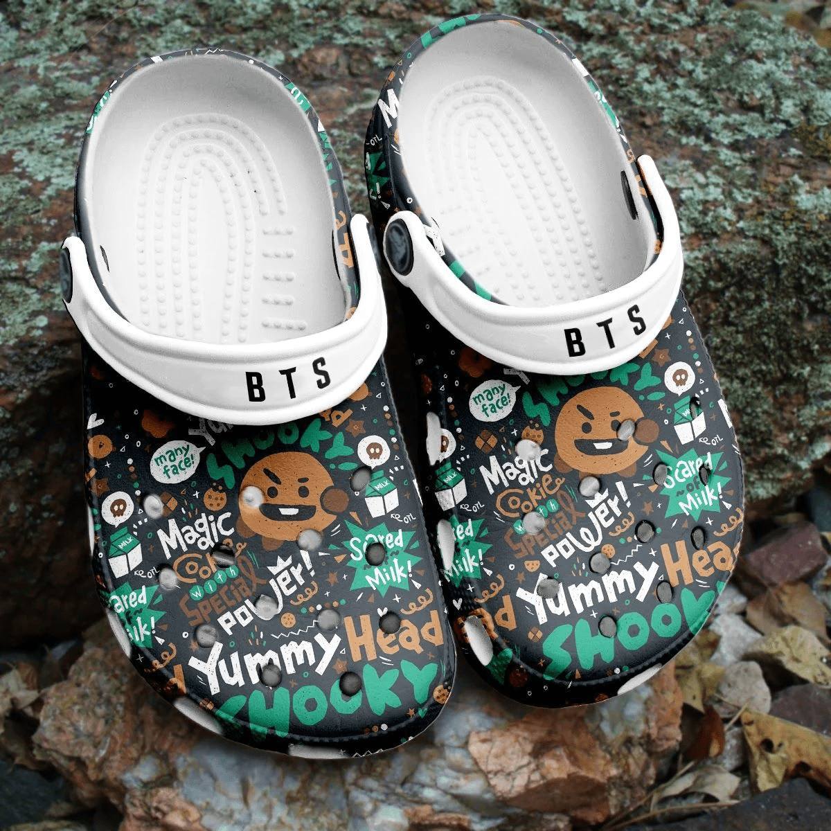BTS Jungkook Pattern Crocs Comfortable Crocband Shoes Clogs For Men Women