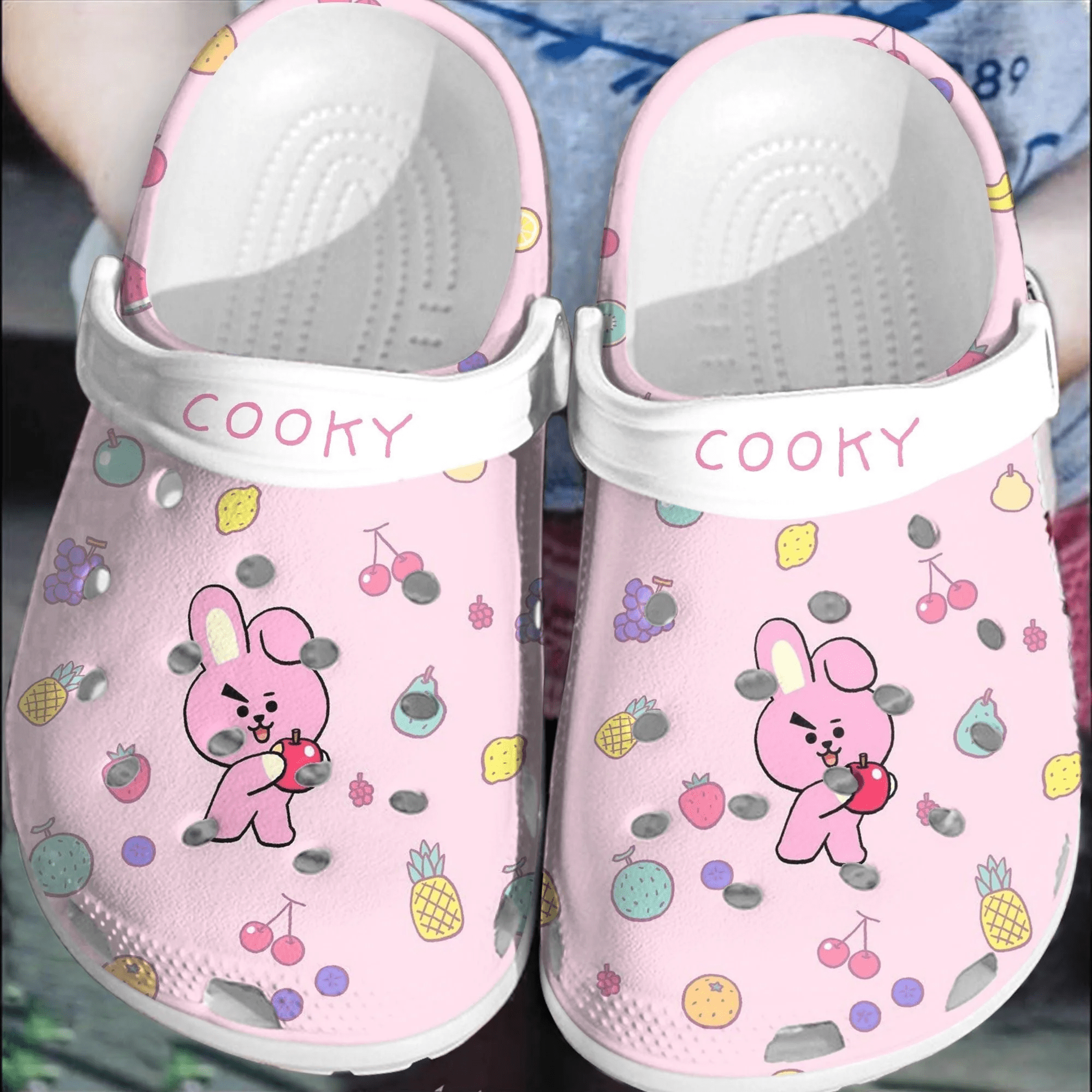BTS Jungkook Pattern Crocs Shoes Clogs Comfortable Crocband For Men Women