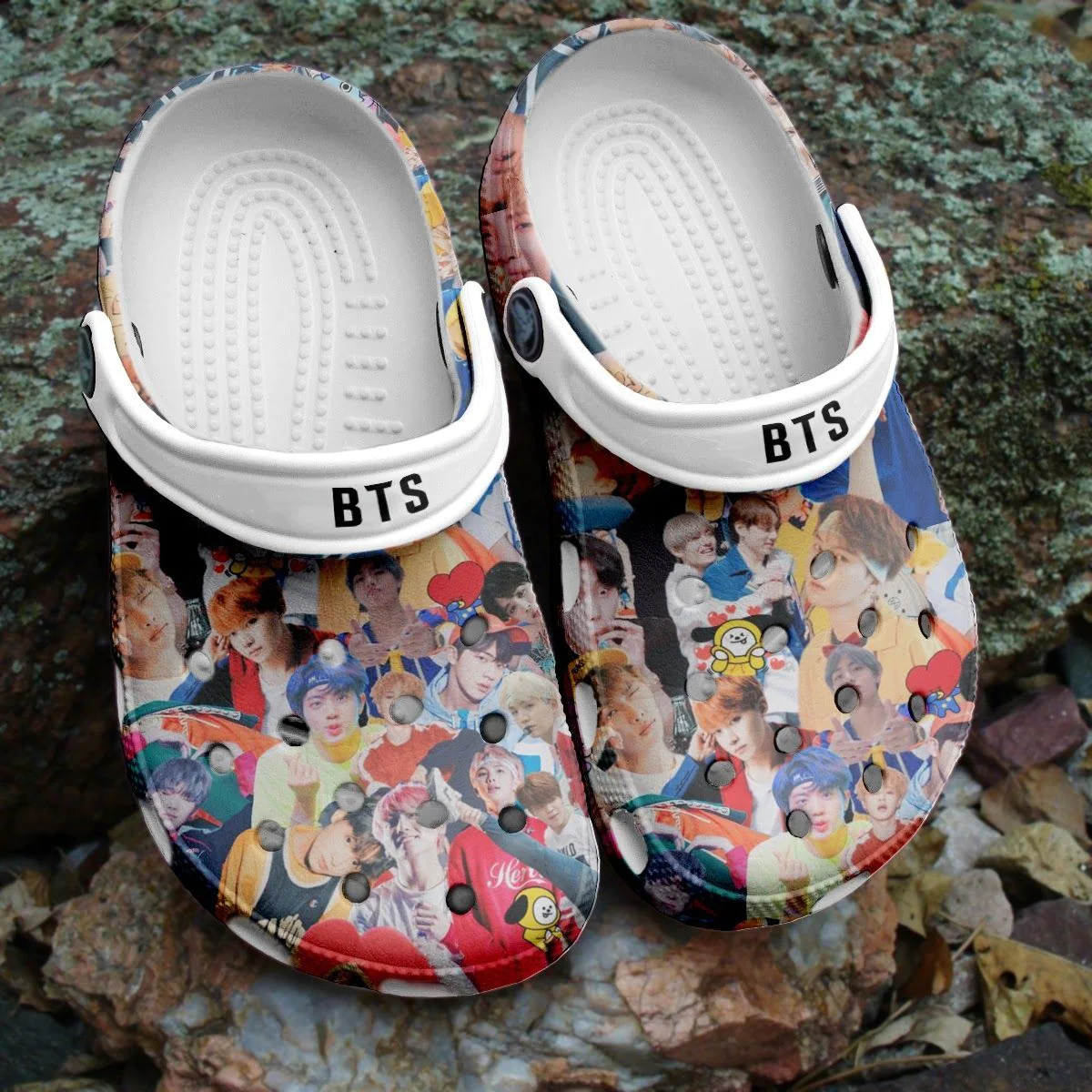 BTS Jungkook Pattern Crocs Shoes Comfortable Crocband Clogs For Men Women