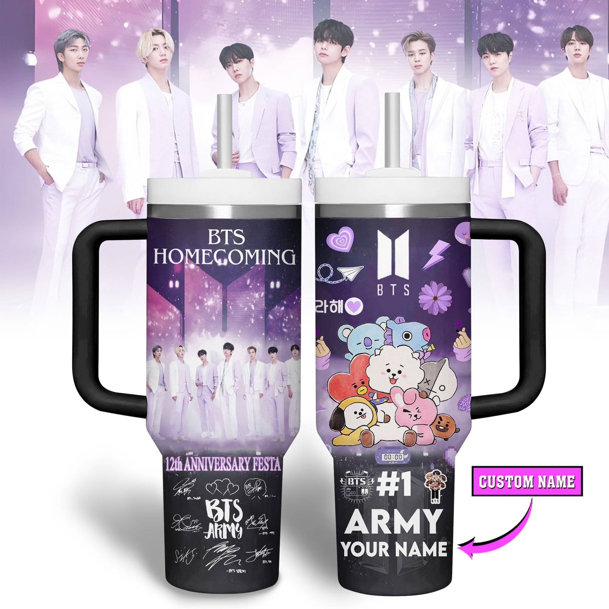 BTS Music Custom Stanley Cup 40 oz 30 oz Tumbler With HandleTVC2301182