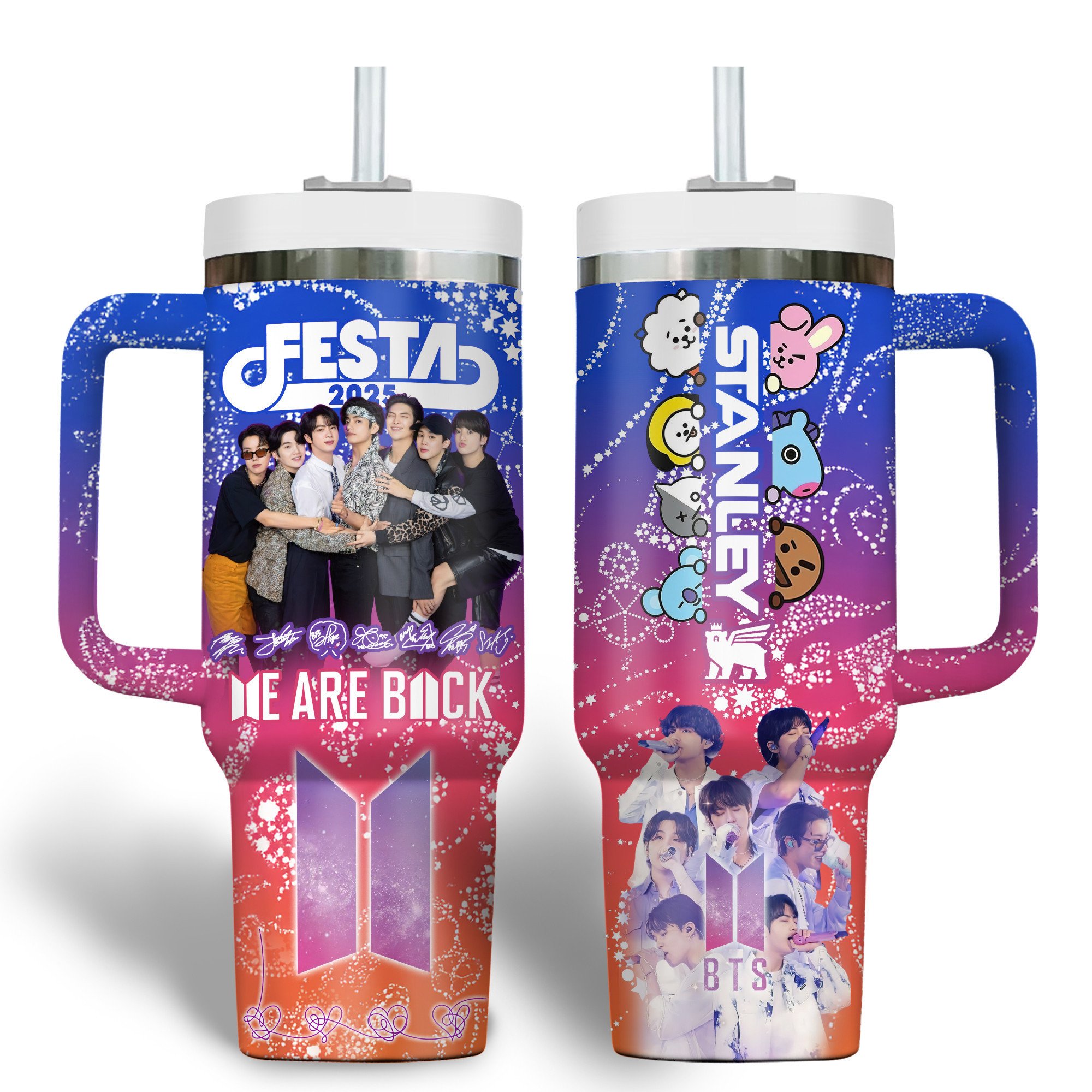 BTS Music Custom Stanley Cup 40 oz 30 oz Tumbler With HandleTVC2301182 - Image 2