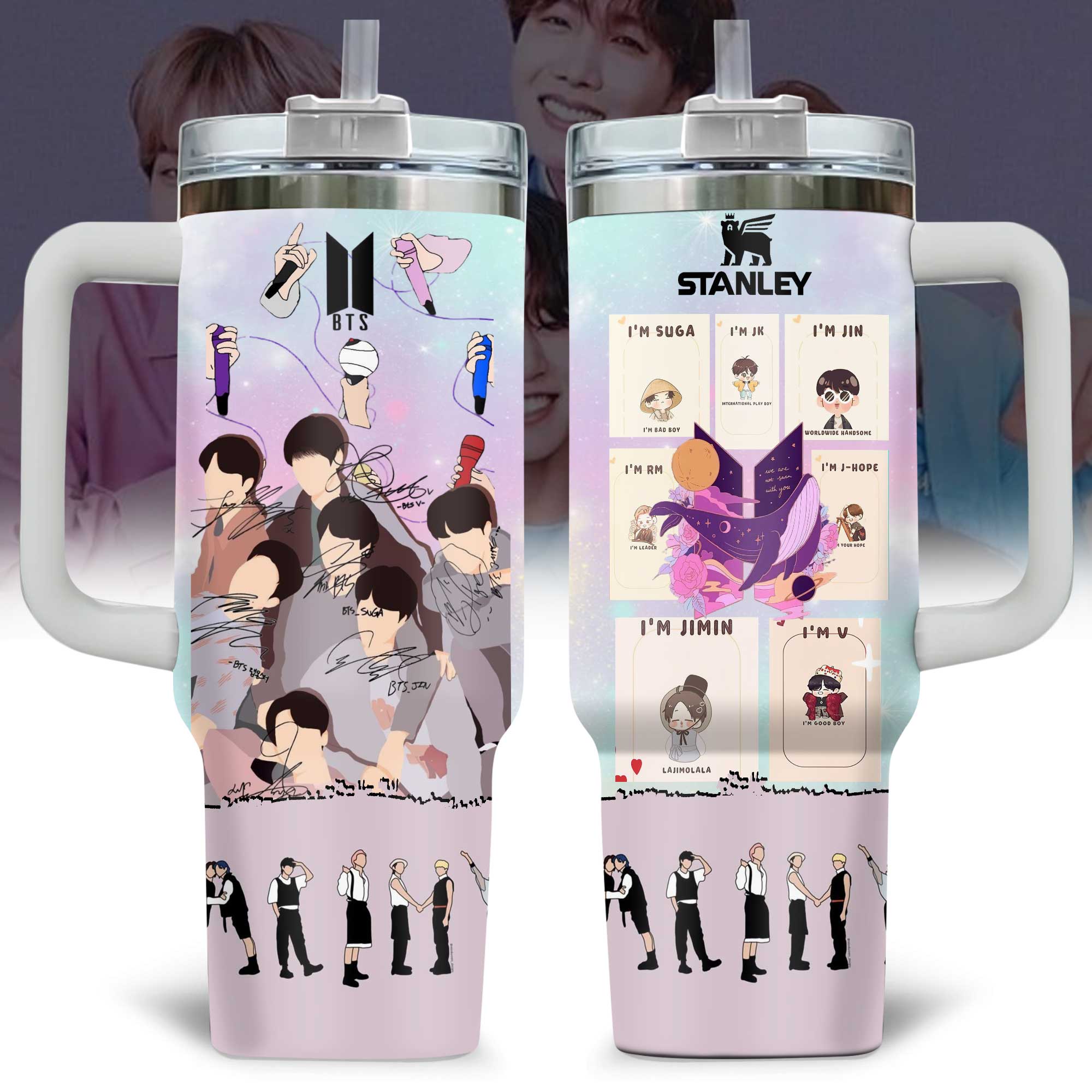 BTS Music Custom Stanley Cup 40 oz 30 oz Tumbler With HandleTVC230193