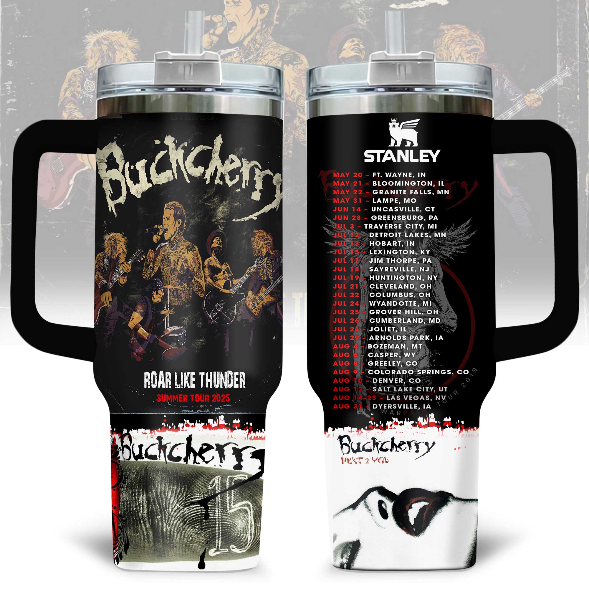 Buckcherry Music Custom Stanley Cup 40 oz 30 oz Tumbler With HandleTVC230193