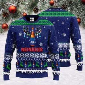 Bud Light Reinbeer Christmas Ugly Christmas Sweater Adult 3D Funny Matching for family