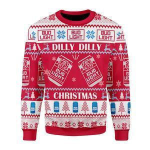 Bud Light Ugly Christmas Sweater Adult 3D Funny Matching for family
