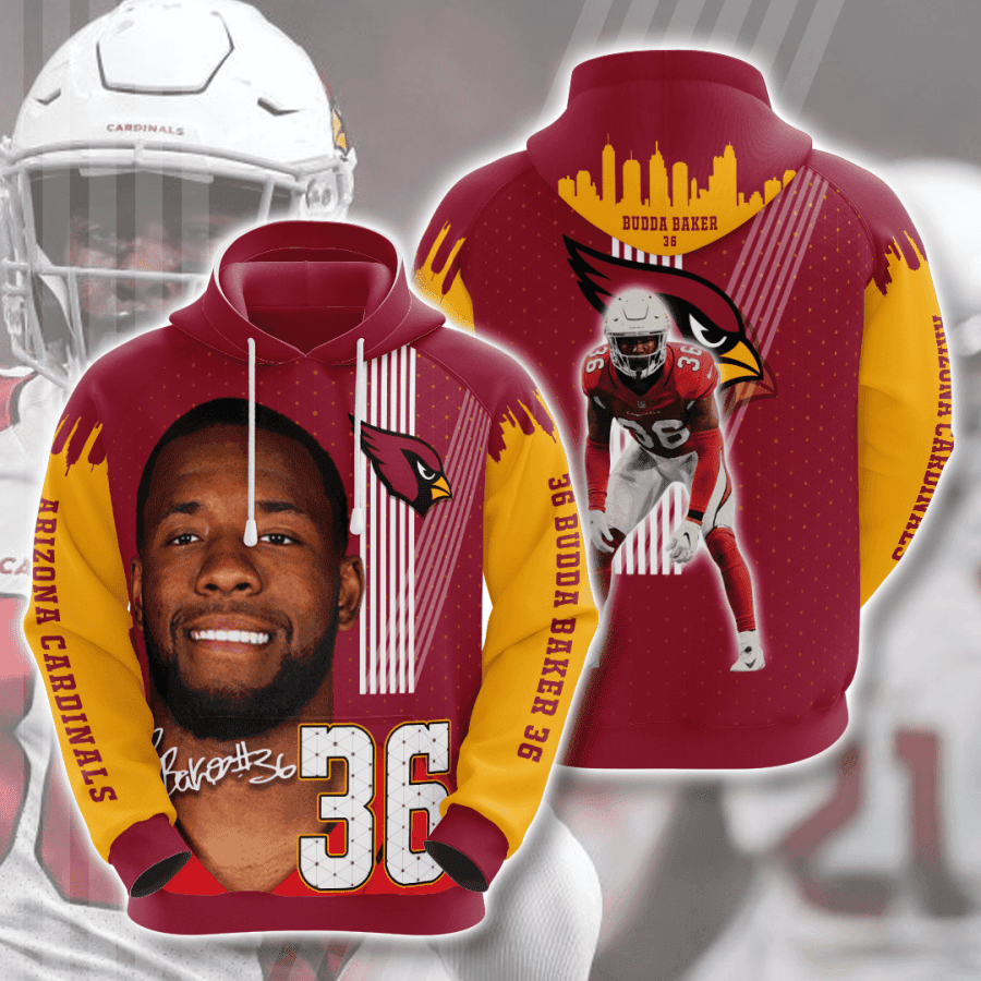 Budda Baker Arizona Cardinals 3D All Over Print Hoodie, Zip Hoodie
