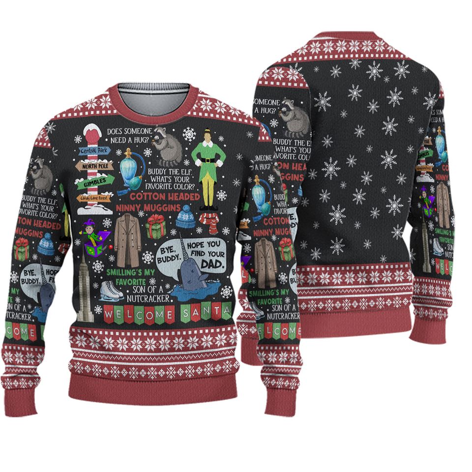 Buddy Elf Omg Santa I Know Him Ugly Sweater