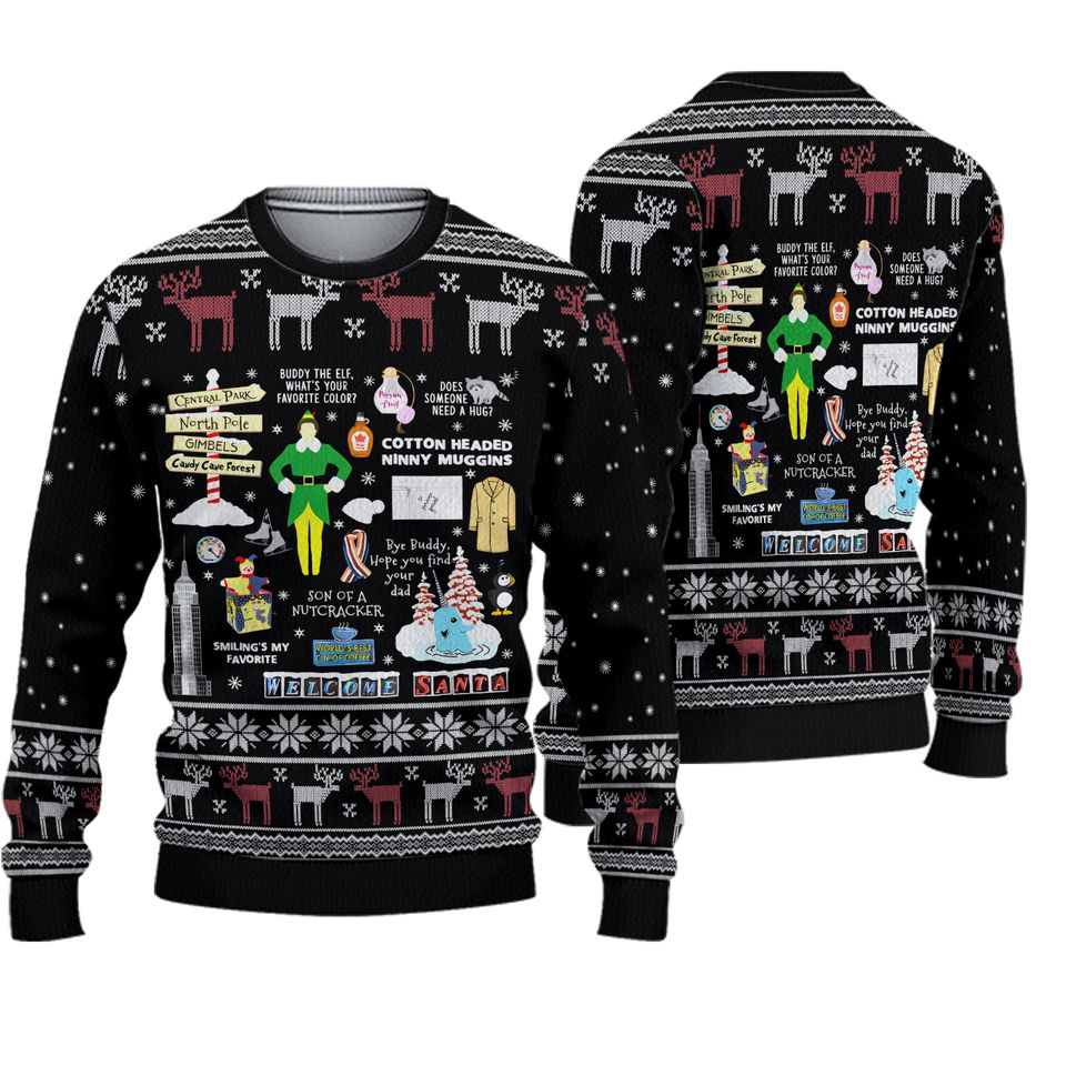 Buddy The Elf Ugly Christmas Sweater for Movie Lovers