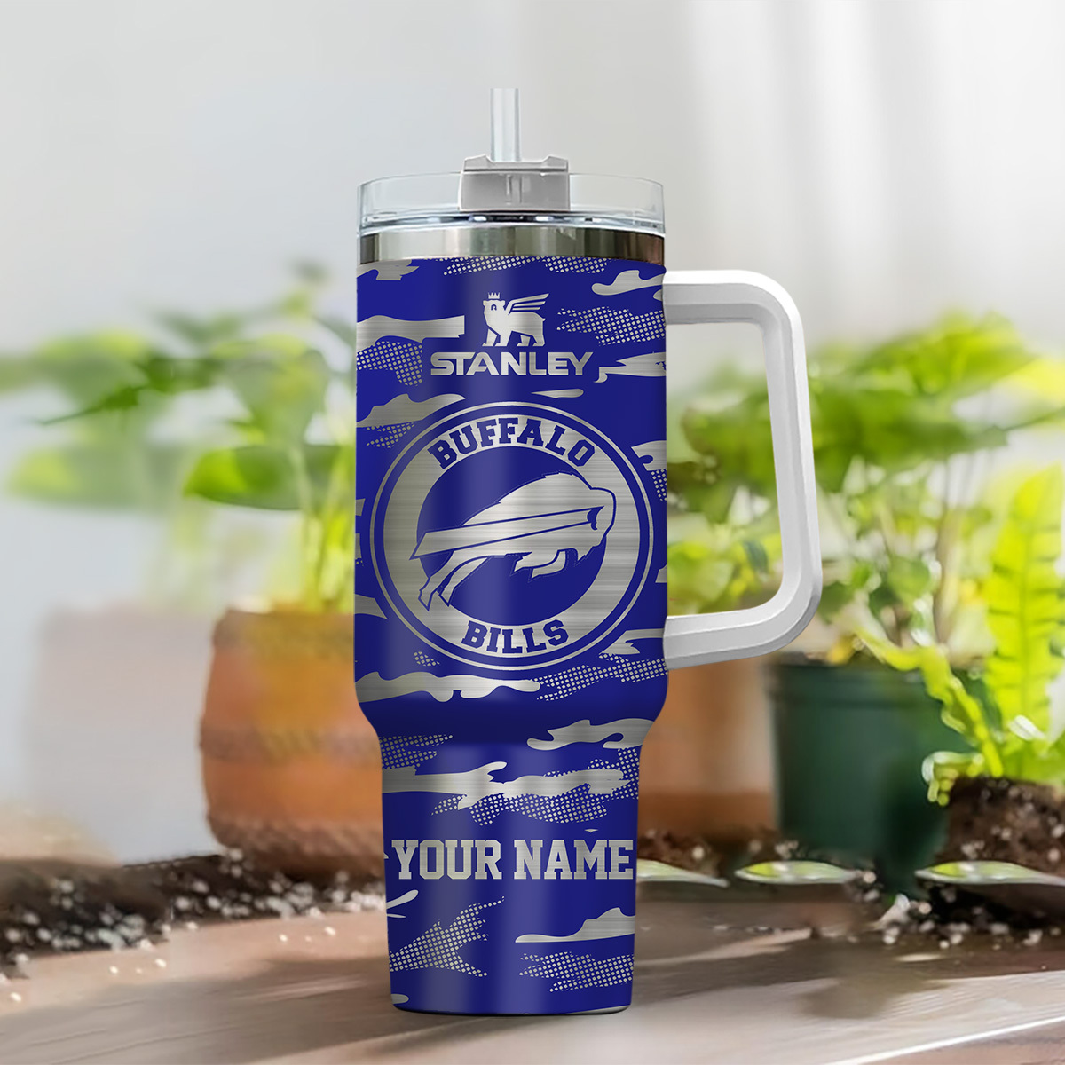 Buffalo Bills NFL Camo Pattern Custom Stanley Cup 40 oz 30 oz Tumbler With HandleTVC230198 - Image 2