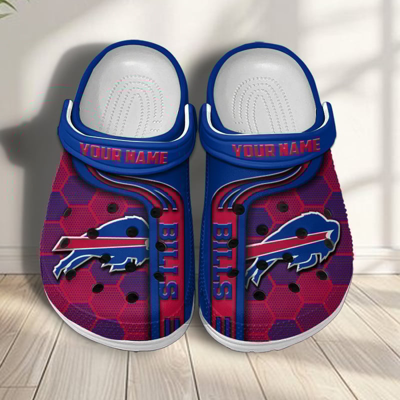 Buffalo Bills NFL Crocs Crocband Clogs Shoes Comfortable For Men Women and Kids