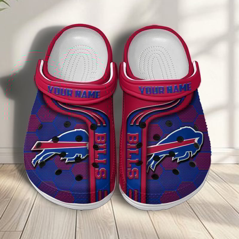 Buffalo Bills NFL Crocs Crocband Clogs Shoes Comfortable For Men Women and Kids