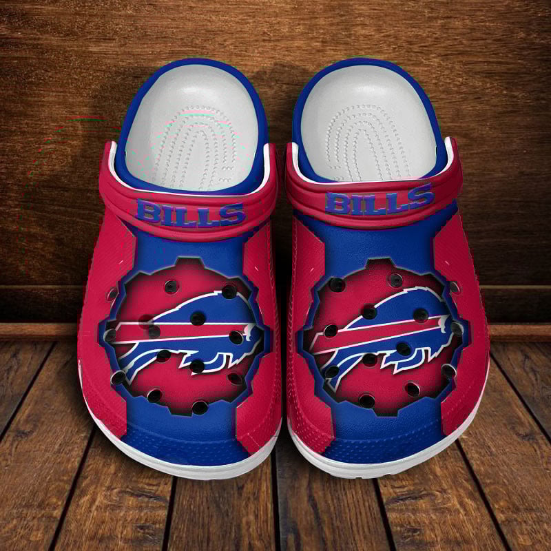 Buffalo Bills NFL Crocs Crocband Clogs Shoes Comfortable For Men Women and Kids