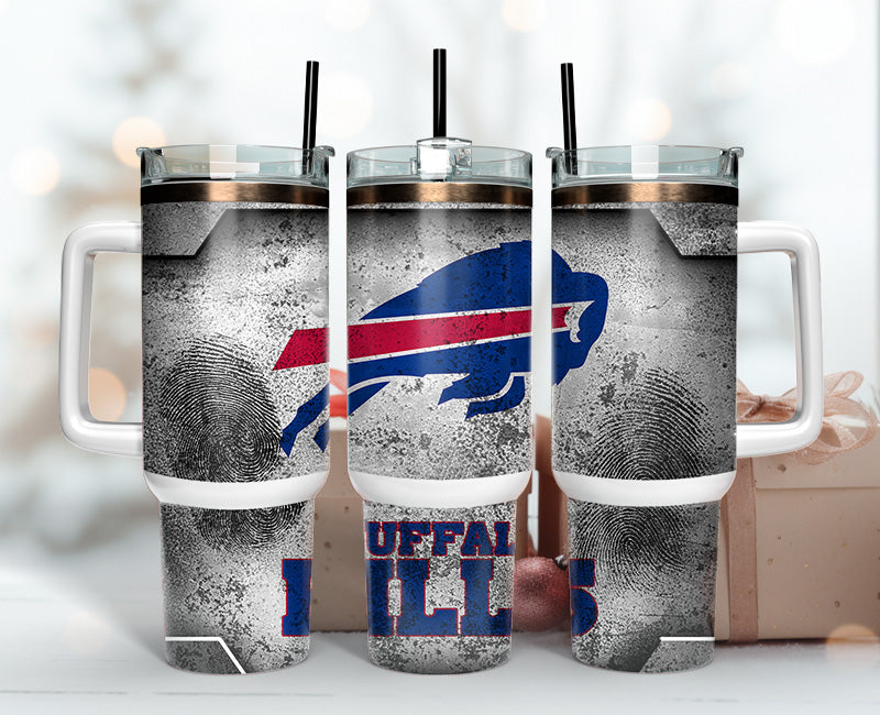 Buffalo Bills NFL Fingerprint Effect Custom Stanley Cup 40 oz 30 oz Tumbler With HandleTVC2301149