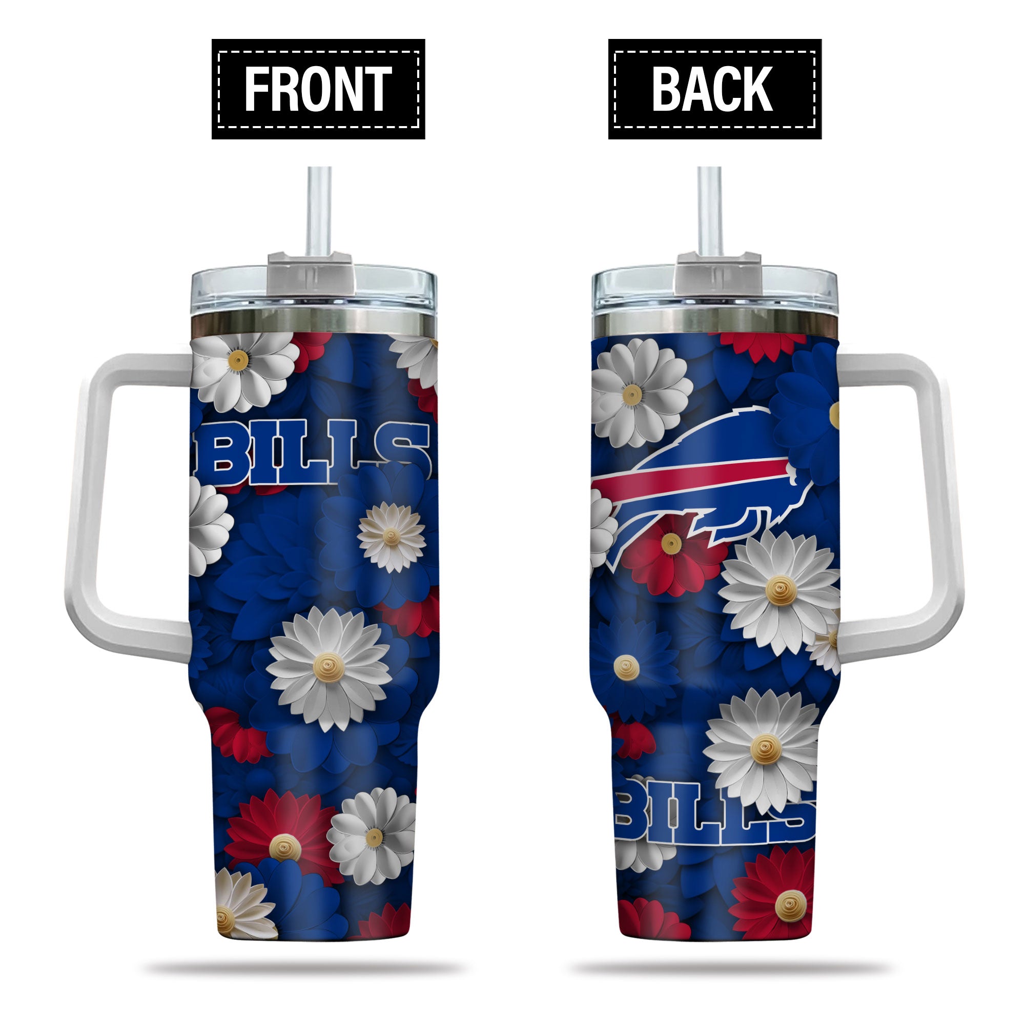 Buffalo Bills NFL Flowers Custom Stanley Cup 40 oz 30 oz Tumbler With HandleTVC2301155