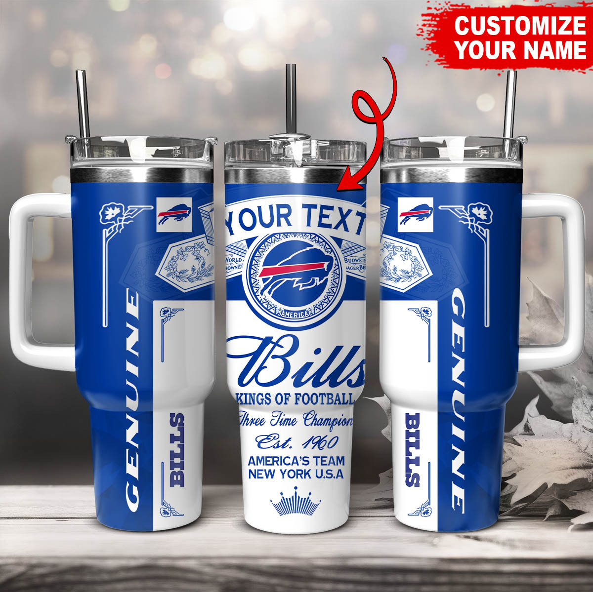 Buffalo Bills NFL Kings Of Football Custom Stanley Cup 40 oz 30 oz Tumbler With HandleTVC230184