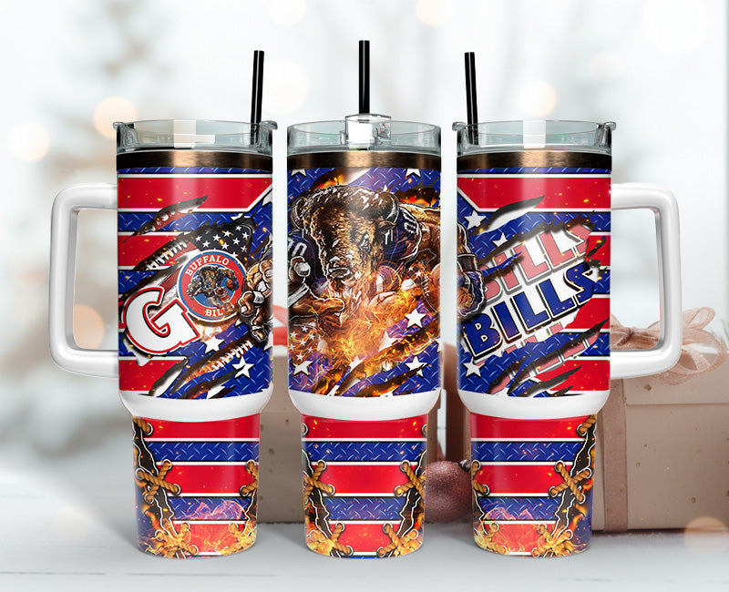 Buffalo Bills NFL Mascot Custom Stanley Cup 40 oz 30 oz Tumbler With HandleTVC2301147