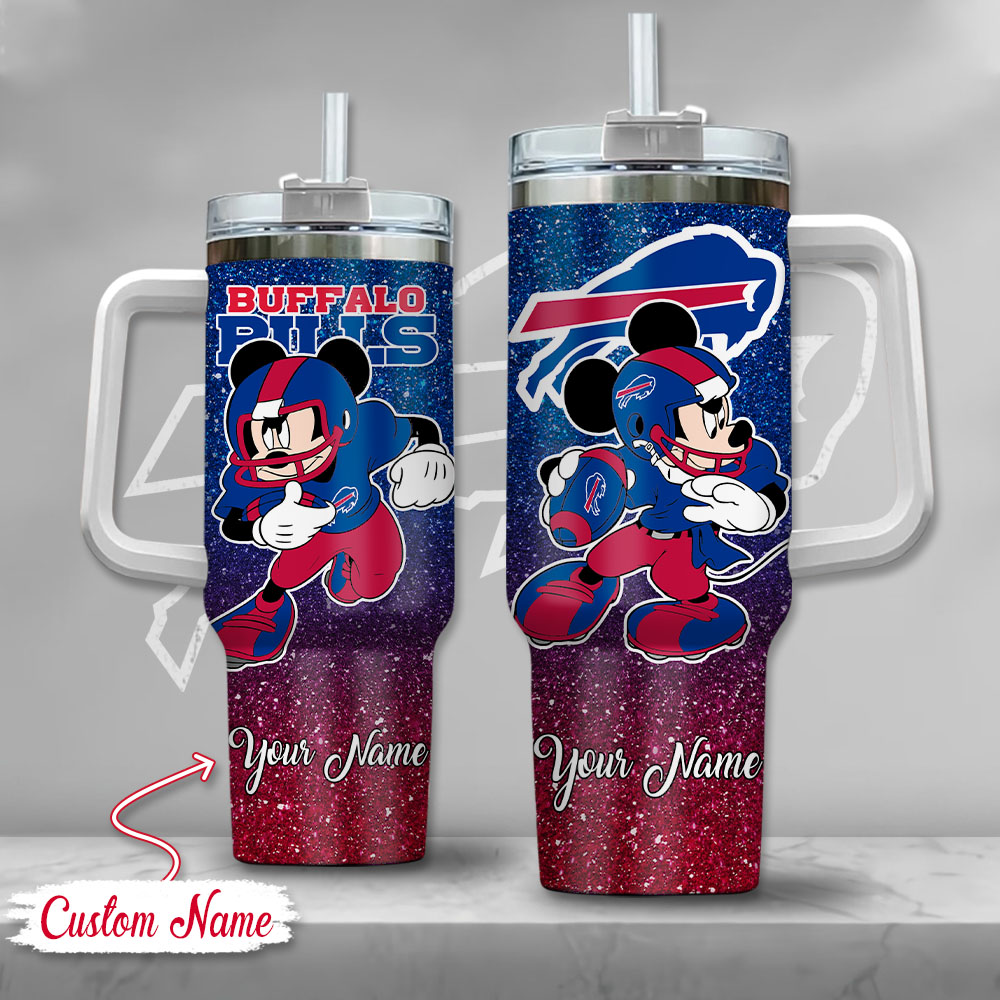 Buffalo Bills NFL Mickey Mouse Glitter Custom Stanley Cup 40 oz 30 oz Tumbler With HandleTVC230190