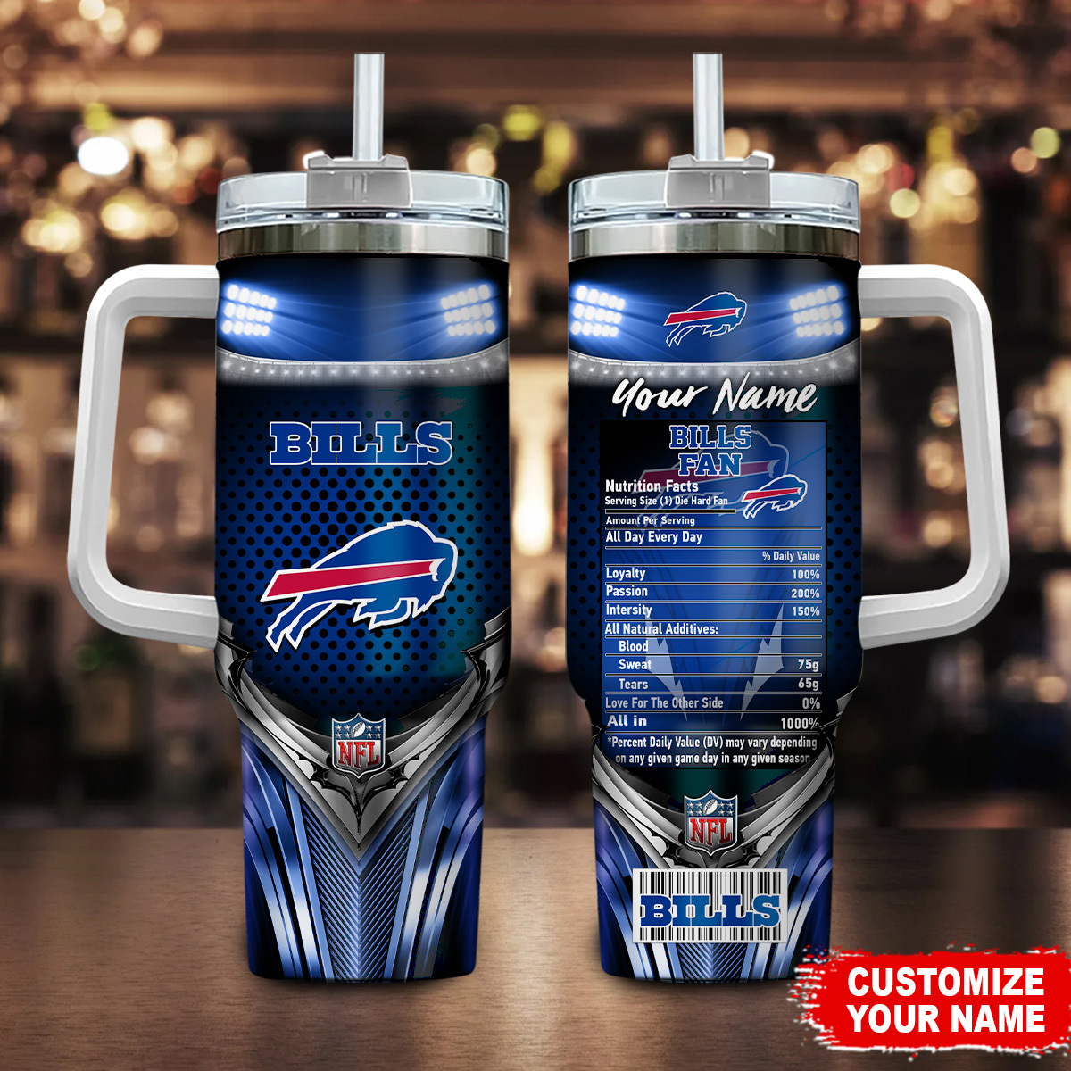 Buffalo Bills NFL Nutrition Facts Custom Stanley Cup 40 oz 30 oz Tumbler With HandleTVC230193