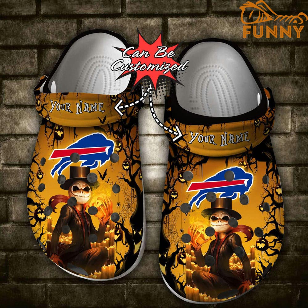Buffalo Bills NFL Sport And The Nightmare Before Christmas Crocs Crocband Clogs Shoes Comfortable For Men Women and Kids
