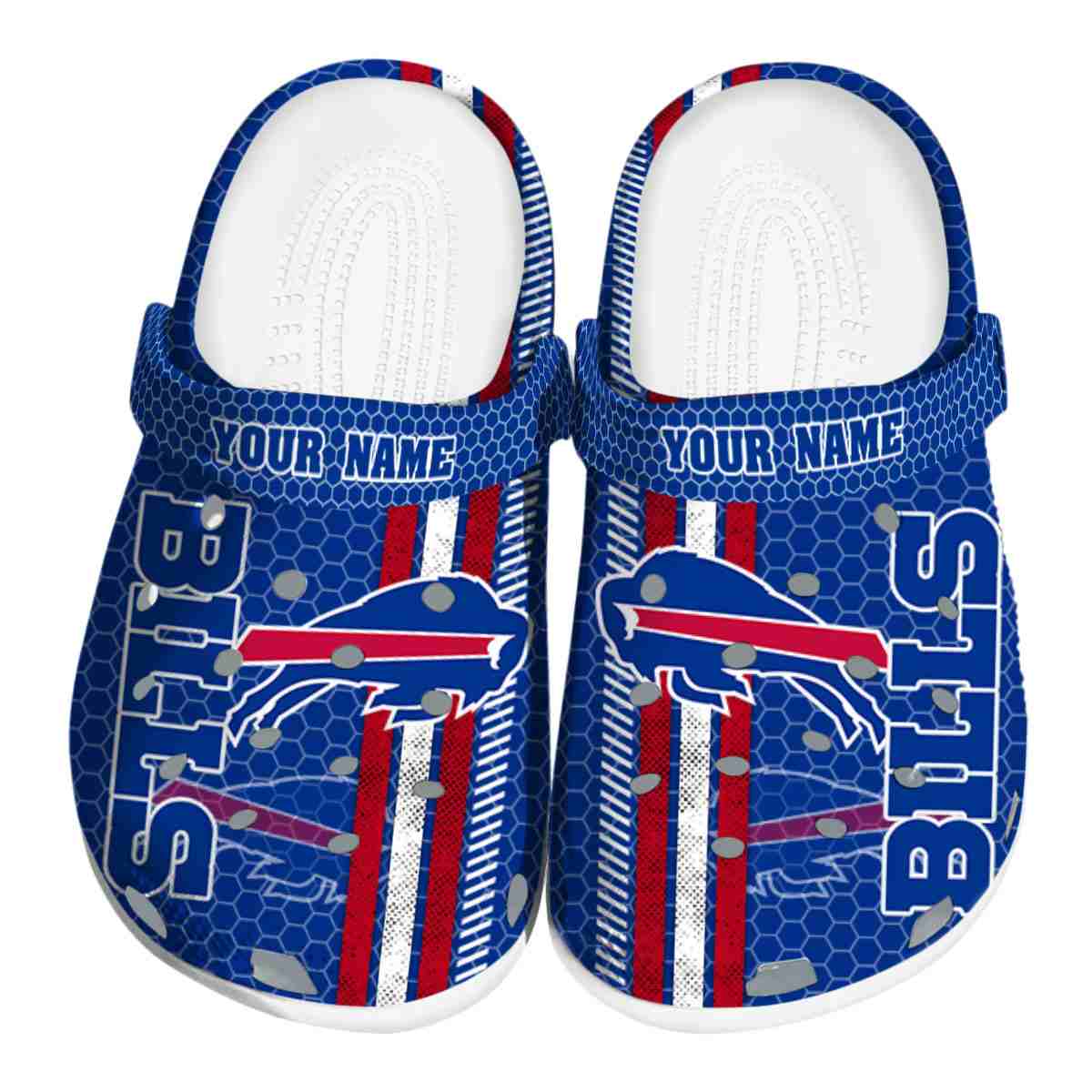 Buffalo Bills NFL Sport Crocs Crocband Clogs Shoes Comfortable For Men Women and Kids