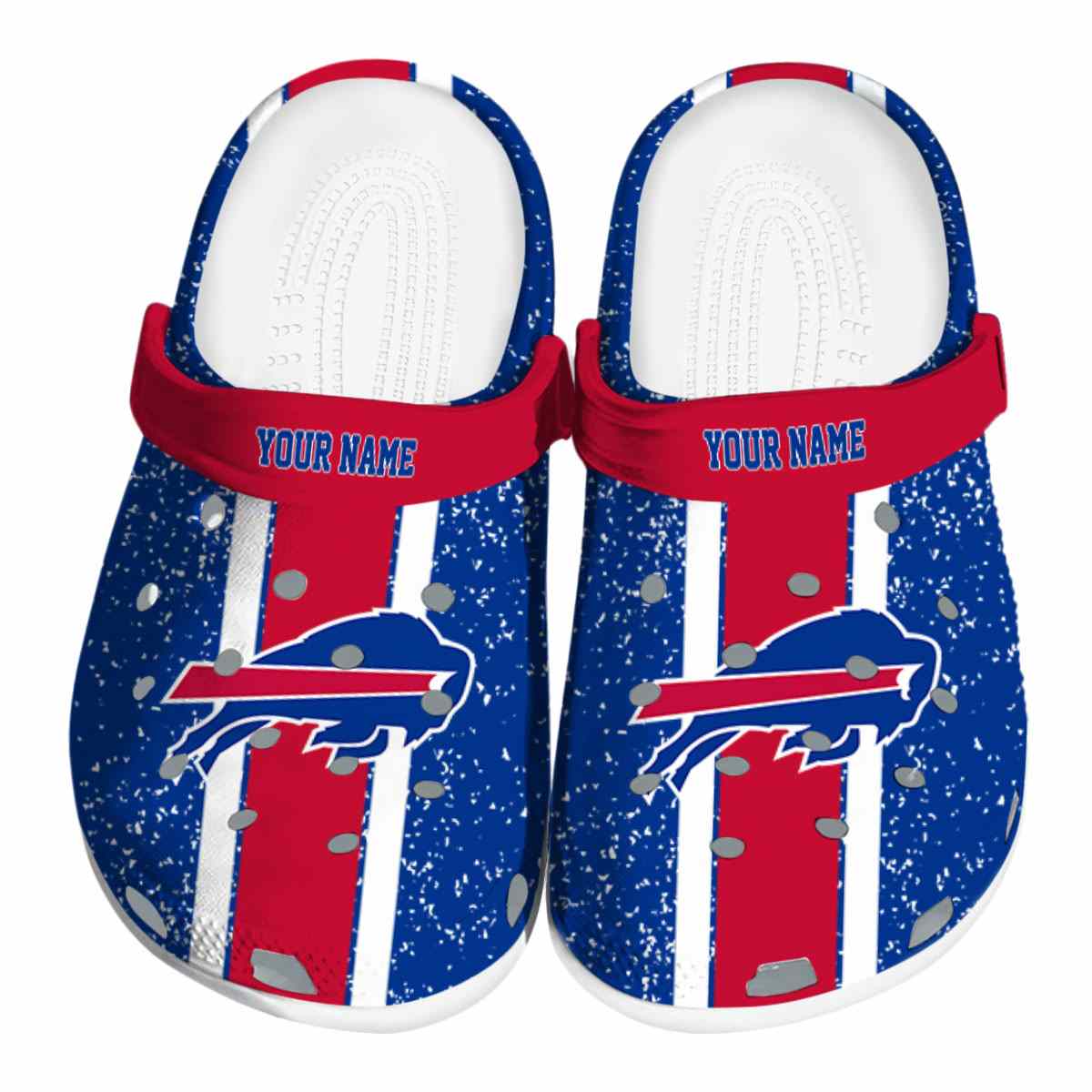 Buffalo Bills NFL Sport Crocs Crocband Clogs Shoes Comfortable For Men Women and Kids