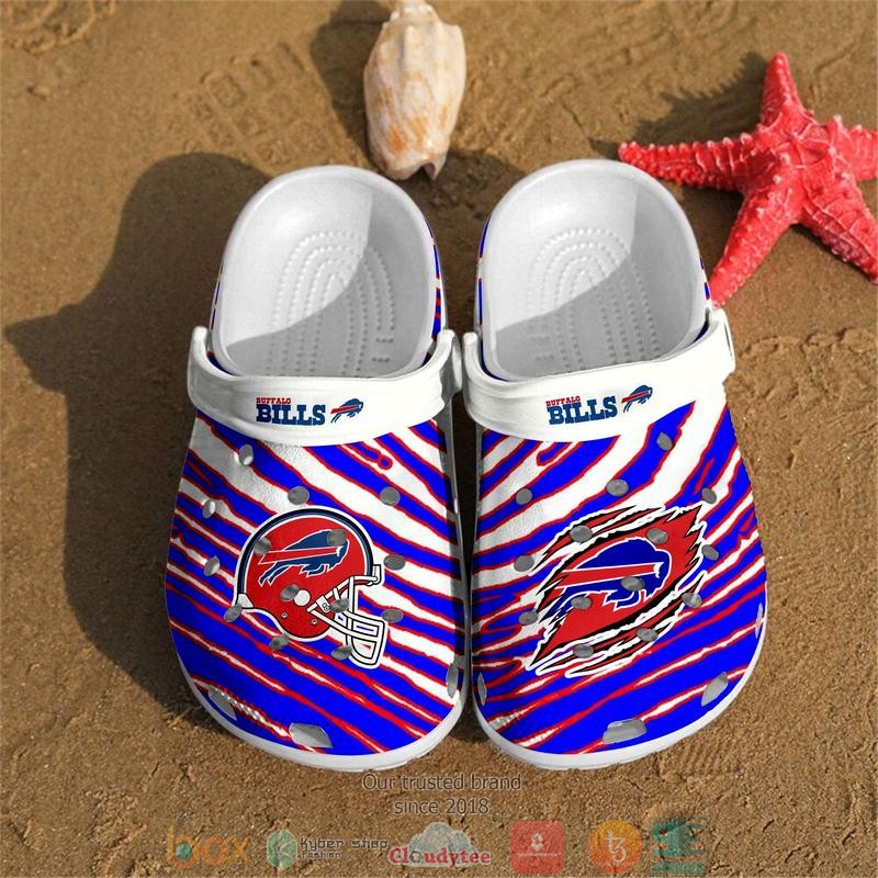 Buffalo Bills NFL Sport Crocs Crocband Clogs Shoes Comfortable For Men Women and Kids