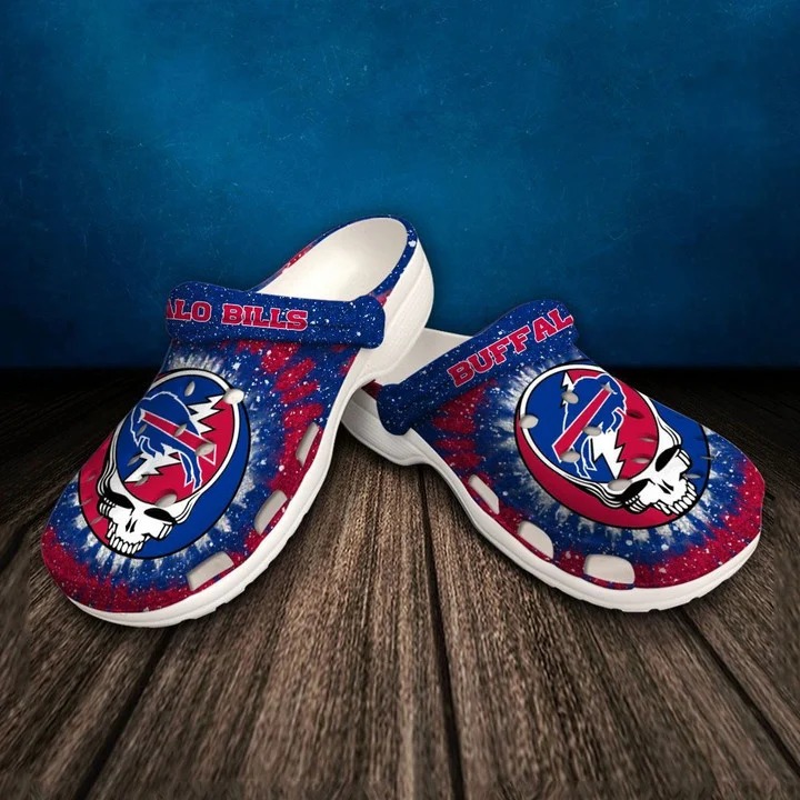 Buffalo Bills NFL Sport Crocs Crocband Clogs Shoes Comfortable For Men Women and Kids