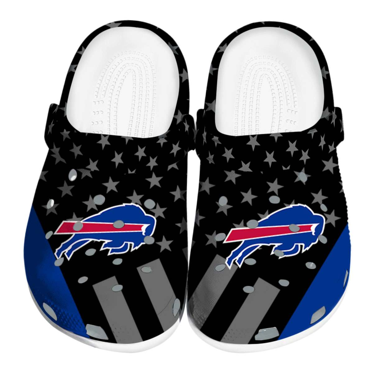 Buffalo Bills NFL Sport Crocs Crocband Clogs Shoes Comfortable For Men Women and Kids
