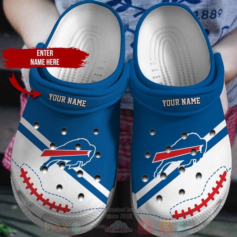 Buffalo Bills NFL Sport Crocs Crocband Clogs Shoes Comfortable For Men Women and Kids