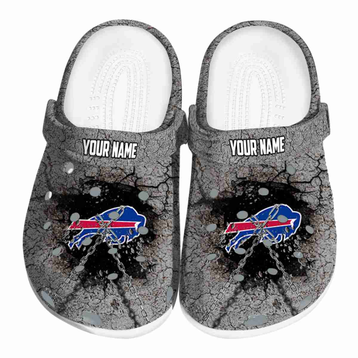 Buffalo Bills NFL Sport Crocs Crocband Clogs Shoes Comfortable For Men Women and Kids