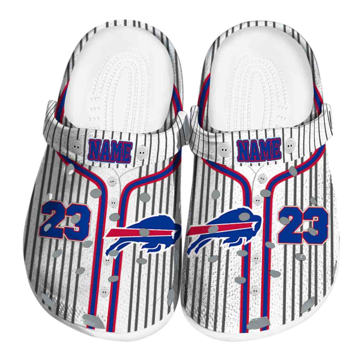 Buffalo Bills NFL Sport Crocs Crocband Clogs Shoes Comfortable For Men Women and Kids
