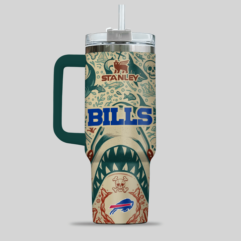 Buffalo Bills NFL x JAWS Custom Stanley Cup 40 oz 30 oz Tumbler With HandleTVC2301122 - Image 2