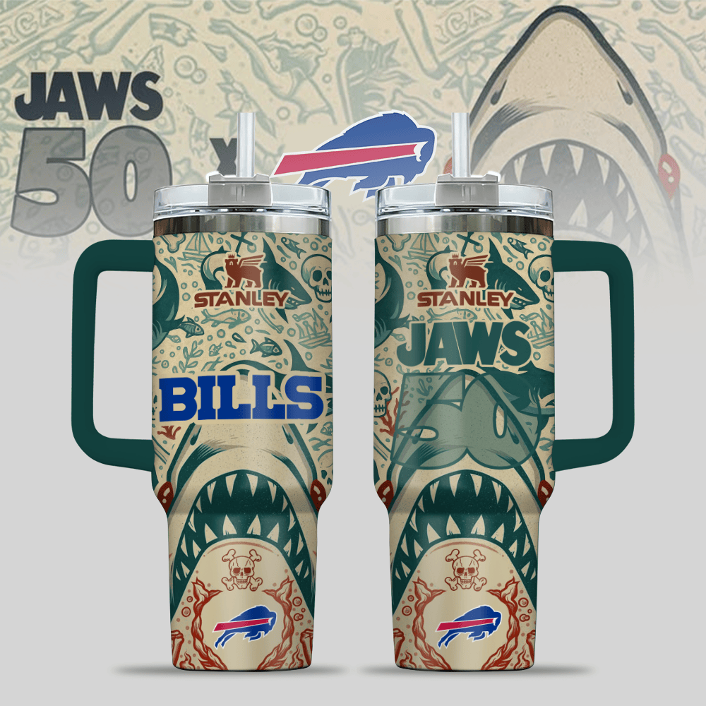 Buffalo Bills NFL x JAWS Custom Stanley Cup 40 oz 30 oz Tumbler With HandleTVC2301122