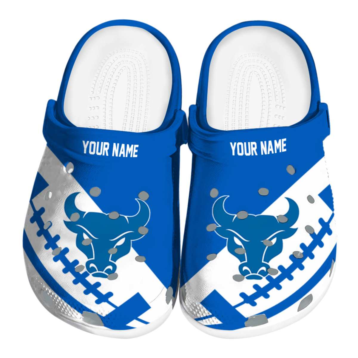 Buffalo Bulls NCAA Sport Crocs Crocband Clogs Shoes Comfortable For Men Women and Kids