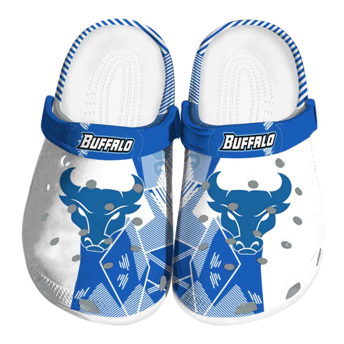Buffalo Bulls NCAA Sport Crocs Crocband Clogs Shoes Comfortable For Men Women and Kids