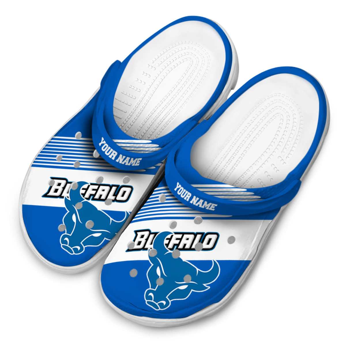 Buffalo Bulls NCAA Sport Crocs Crocband Clogs Shoes Comfortable For Men Women and Kids - Image 4