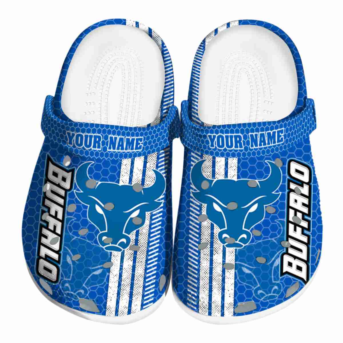 Buffalo Bulls NCAA Sport Crocs Crocband Clogs Shoes Comfortable For Men Women and Kids