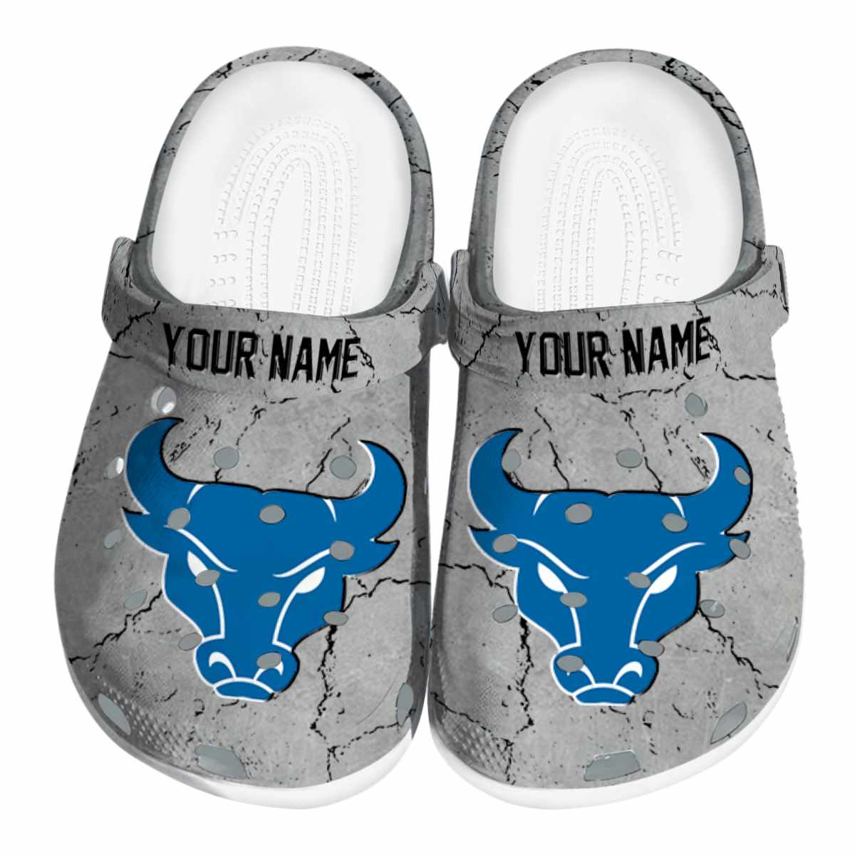 Buffalo Bulls NCAA Sport Crocs Crocband Clogs Shoes Comfortable For Men Women and Kids