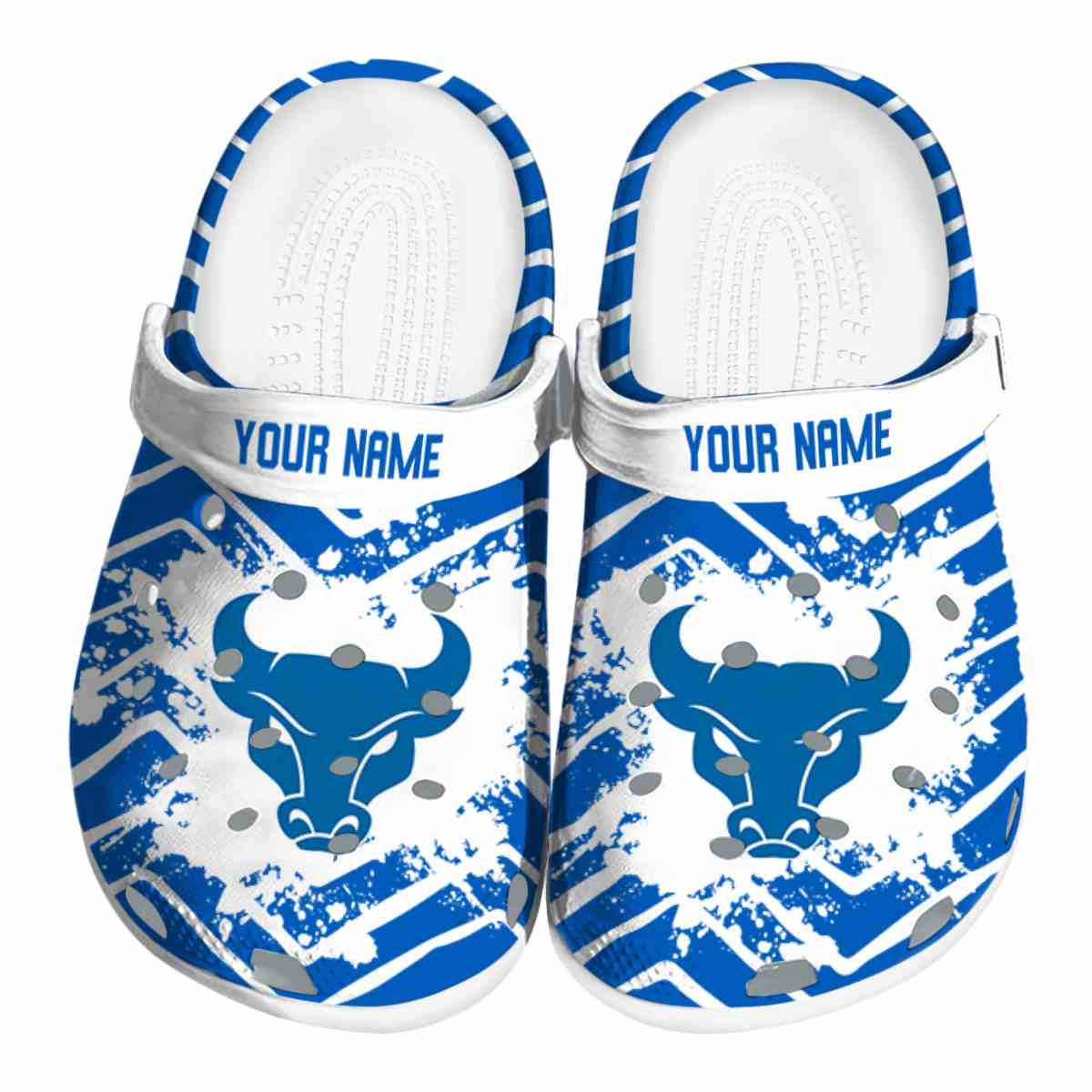 Buffalo Bulls NCAA Sport Crocs Crocband Clogs Shoes Comfortable For Men Women and Kids