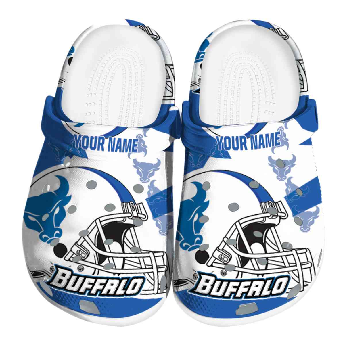 Buffalo Bulls NCAA Sport Crocs Crocband Clogs Shoes Comfortable For Men Women and Kids