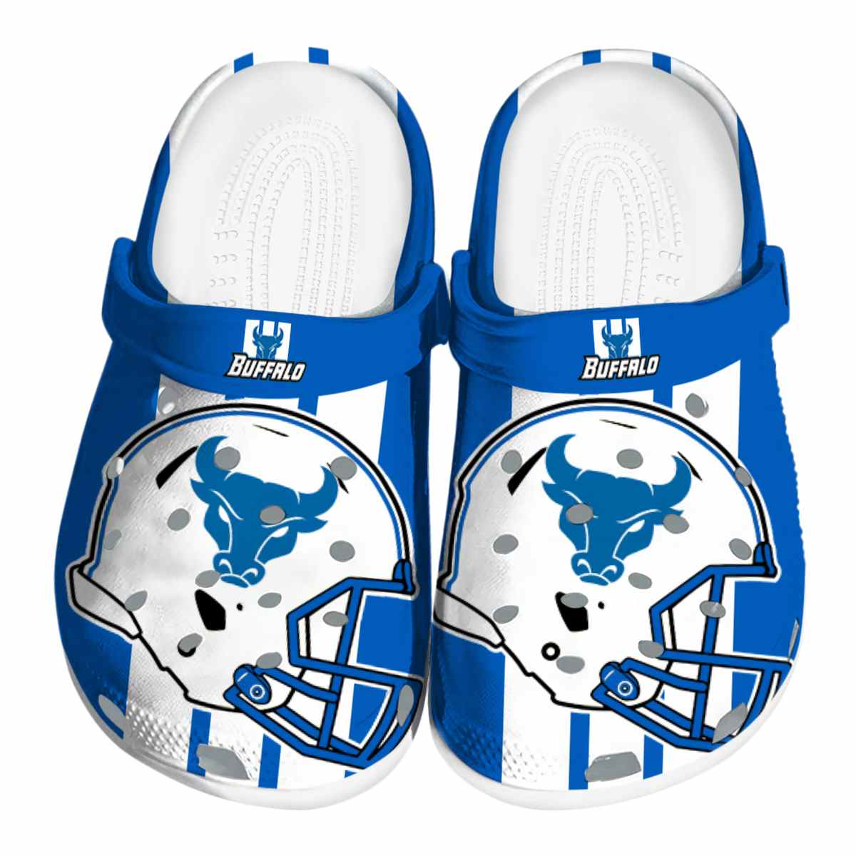 Buffalo Bulls NCAA Sport Crocs Crocband Clogs Shoes Comfortable For Men Women and Kids