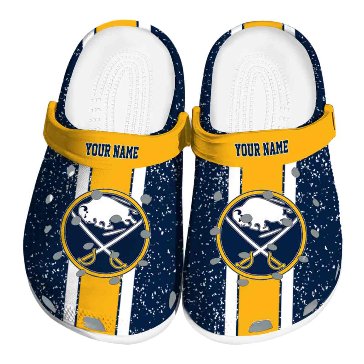 Buffalo Sabres NHL Sport Crocs Crocband Clogs Shoes Comfortable For Men Women and Kids